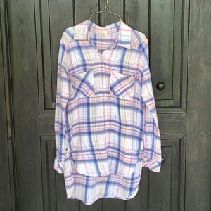 Gianni Bini Multicolor Plaid Shirt